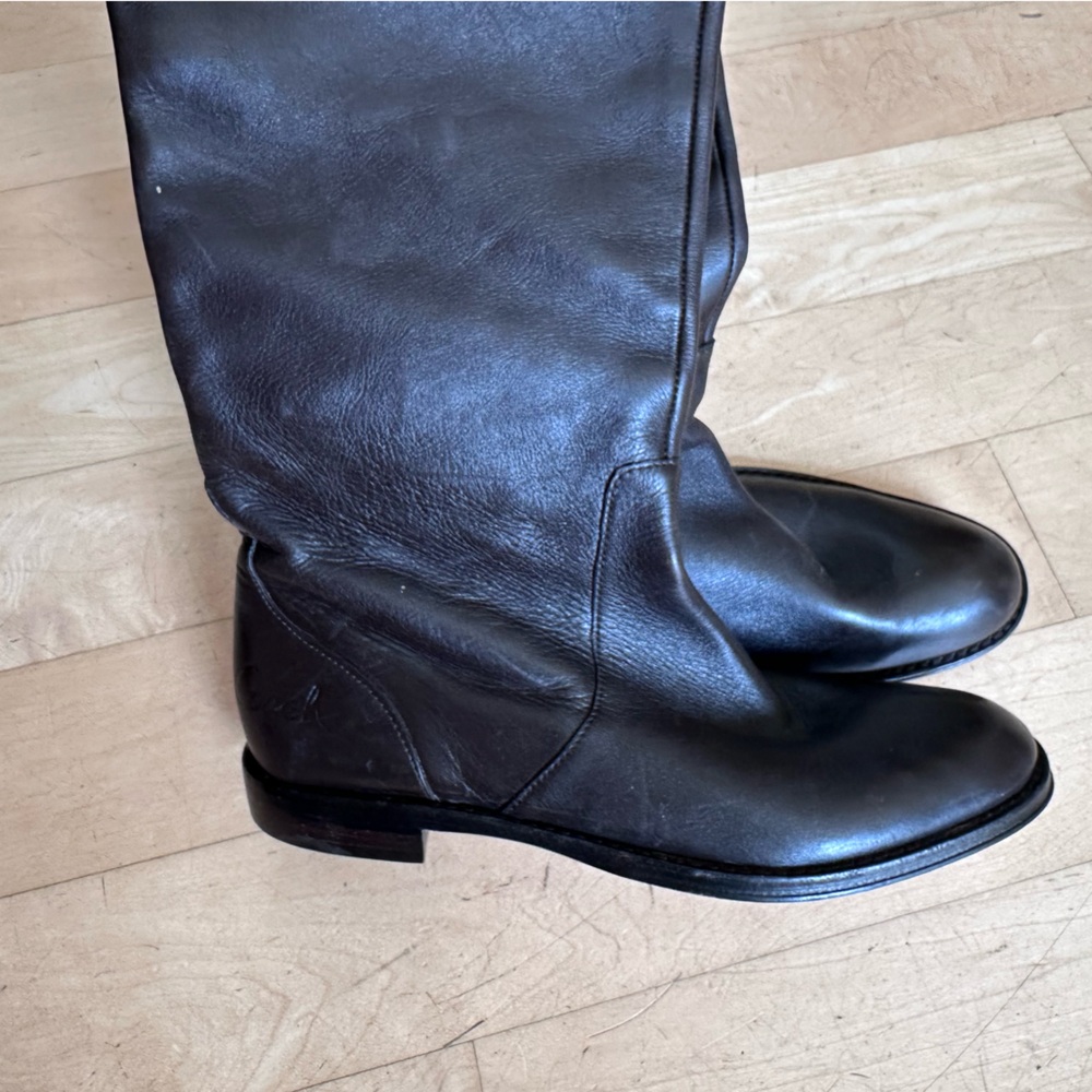 Coach Cheyenne Size 6.5 Chestnut Leather Riding over the knee Boots NWT - Picture 6 of 7